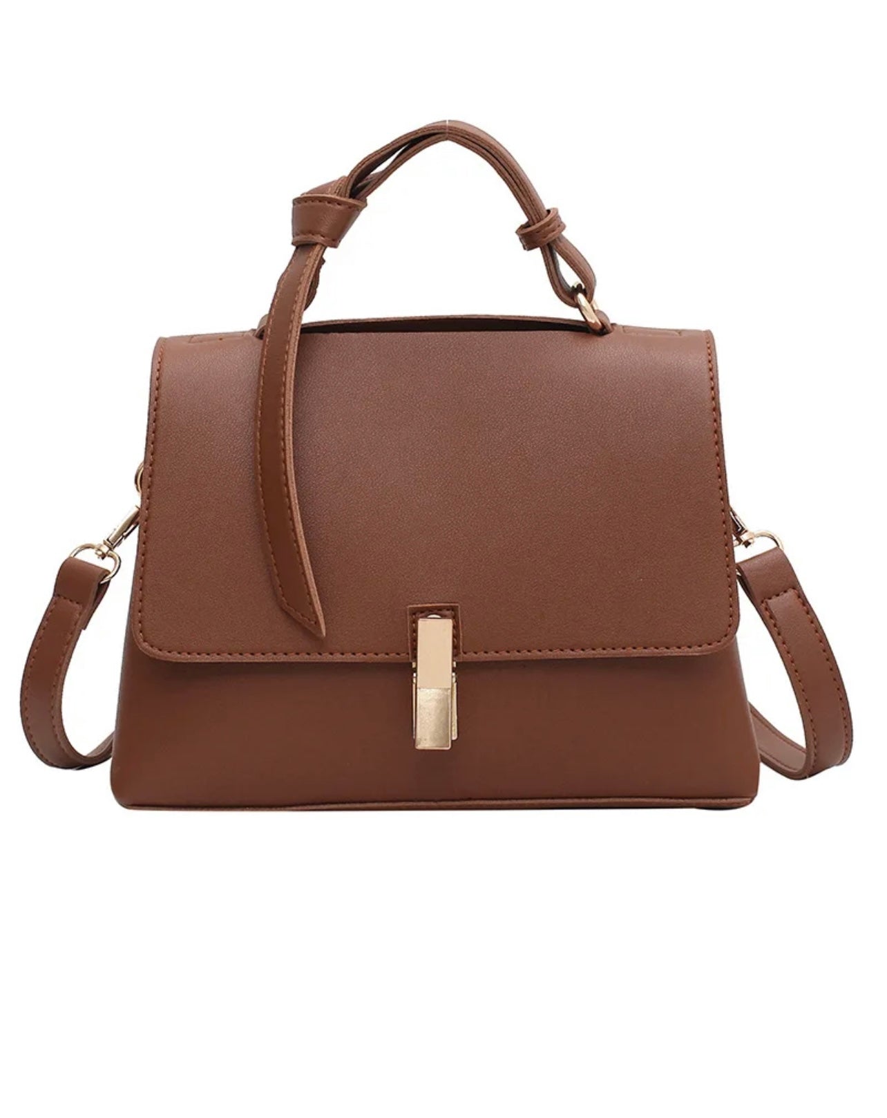 Faux leather shoulder/crossbody bag